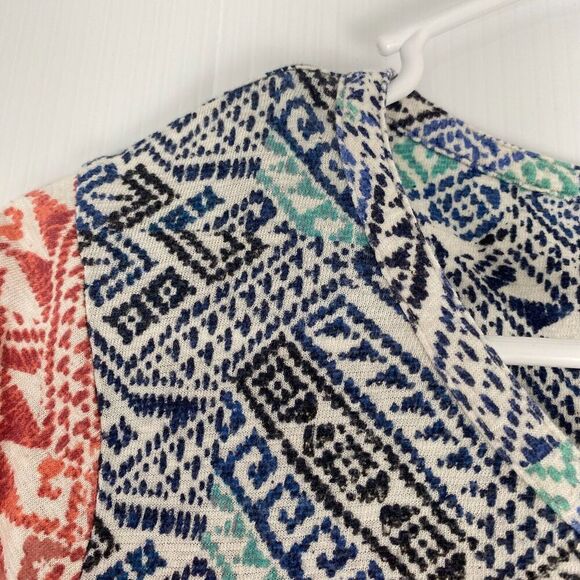 Lucky Brand Women's Size M Peasant Blouse Multicolor Stretch Long Sleeve Casual - Picture 15 of 16